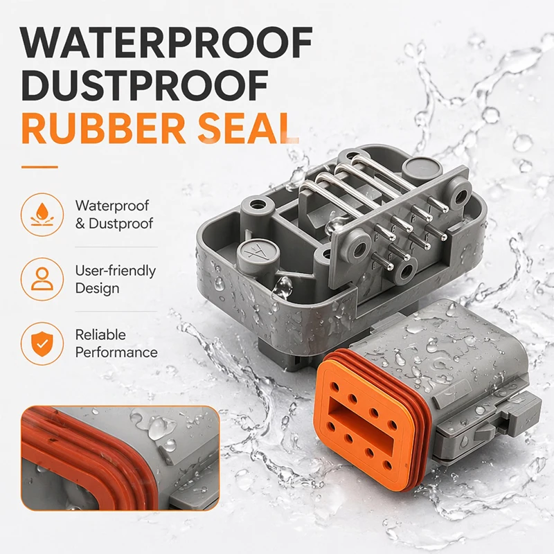 DT13 Waterproof Automotive Connector PCB Right Angle Header 2 3 4 6 8 12 Pin Male Female Plug Kit for Car Truck Bus Marine Wire
