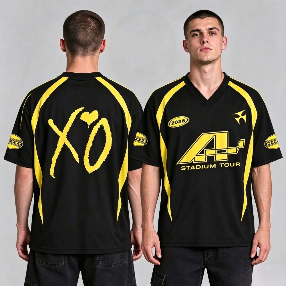 The Weeknd After Hours Til Dawn 2026 Stadium Tour Japan Tokyo Merch Jersey Casual Breathable Top Unisex Quick-dry T-shirt