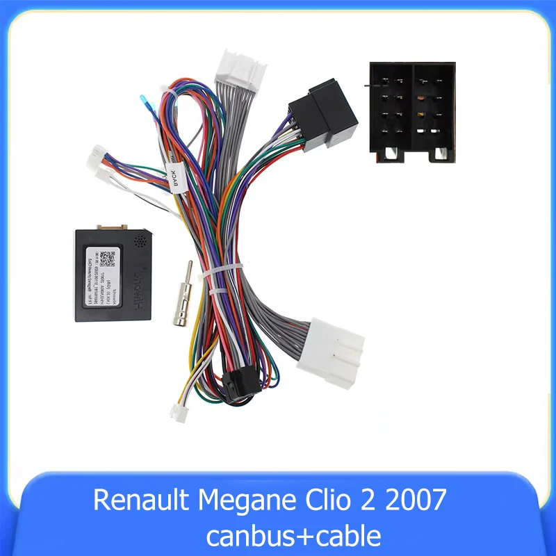 Car Radio Wire Harness Power Adapter Canbus For Renault Megane Clio 2 2007 Turkish Version 16pin Android Stereo Video GPS Cable