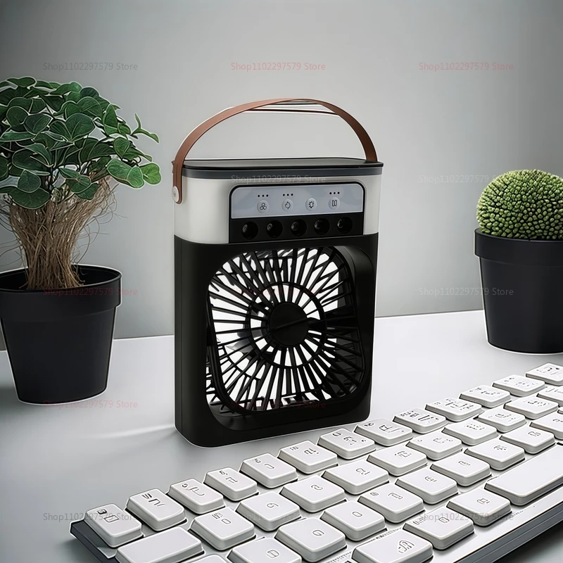 3-in-1 Portable Air Cooler Fan Humidifier LED Night Light Office Home Mini Air Conditioner Air Purifier