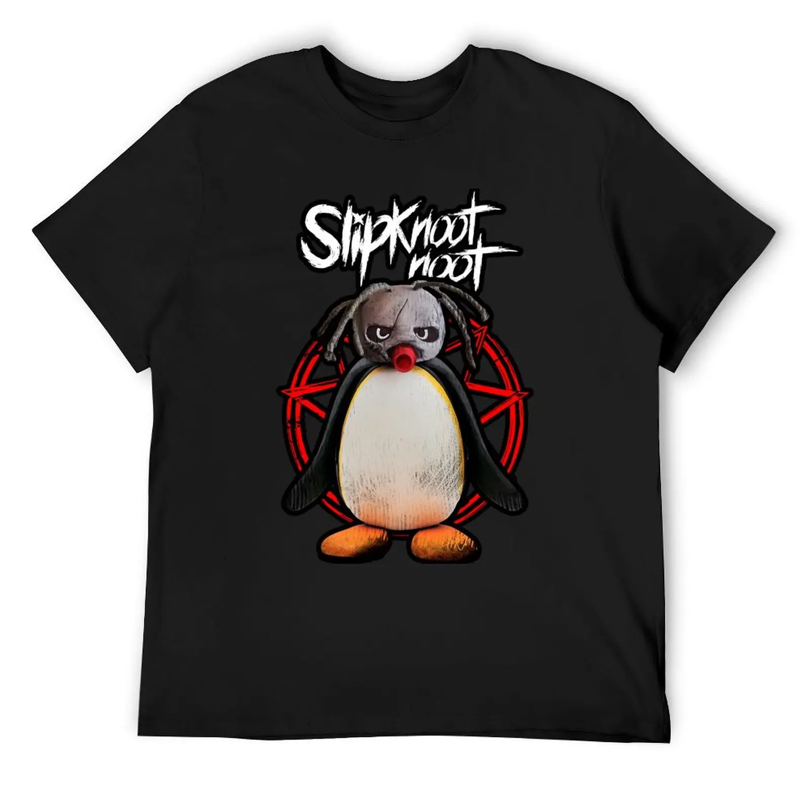 

slipknoot noot - pingu meme T-Shirt basketball graphic tees sports fans t shirt men 100℅ cotton