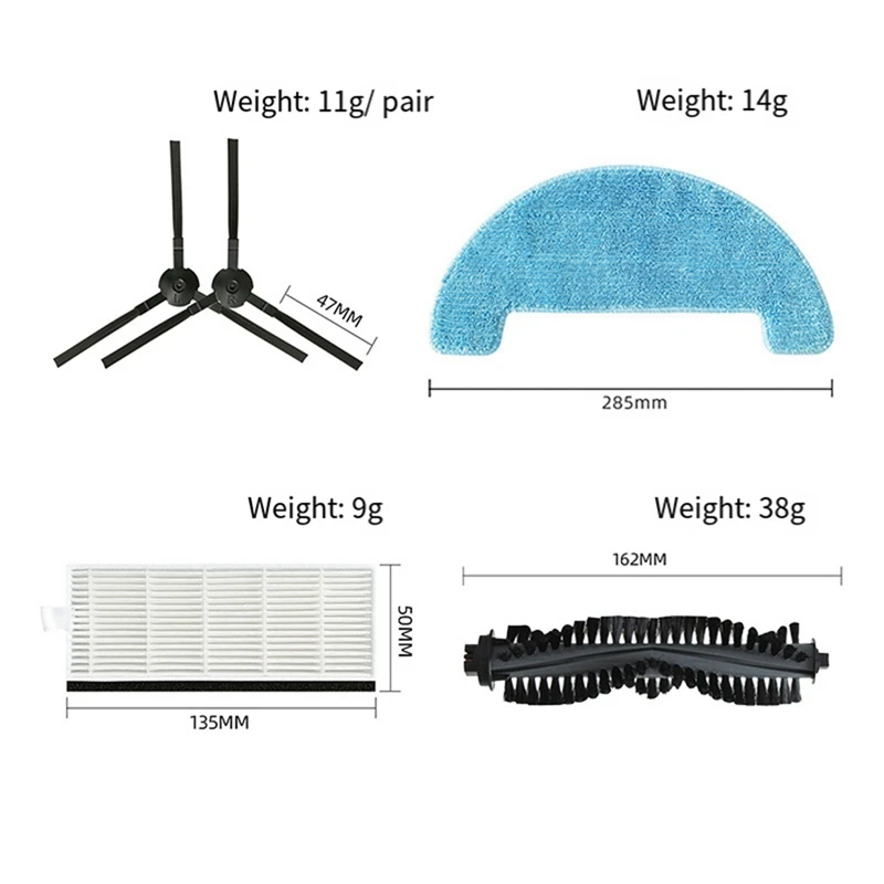 ILIFE A4 A4S 스위퍼 액세서리 부품, 교체 액세서리, 소모품 부품
