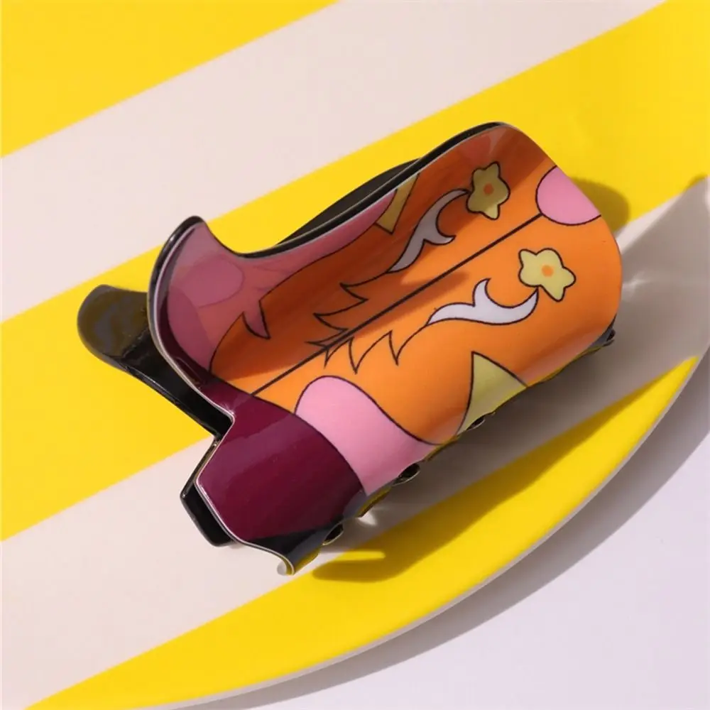 Clip Geometric Shape Cowboy Boots Lips Flower Star Hair Claw Korean Style Headwear Cowboy Hat Grab Clip Female Hair Accessories