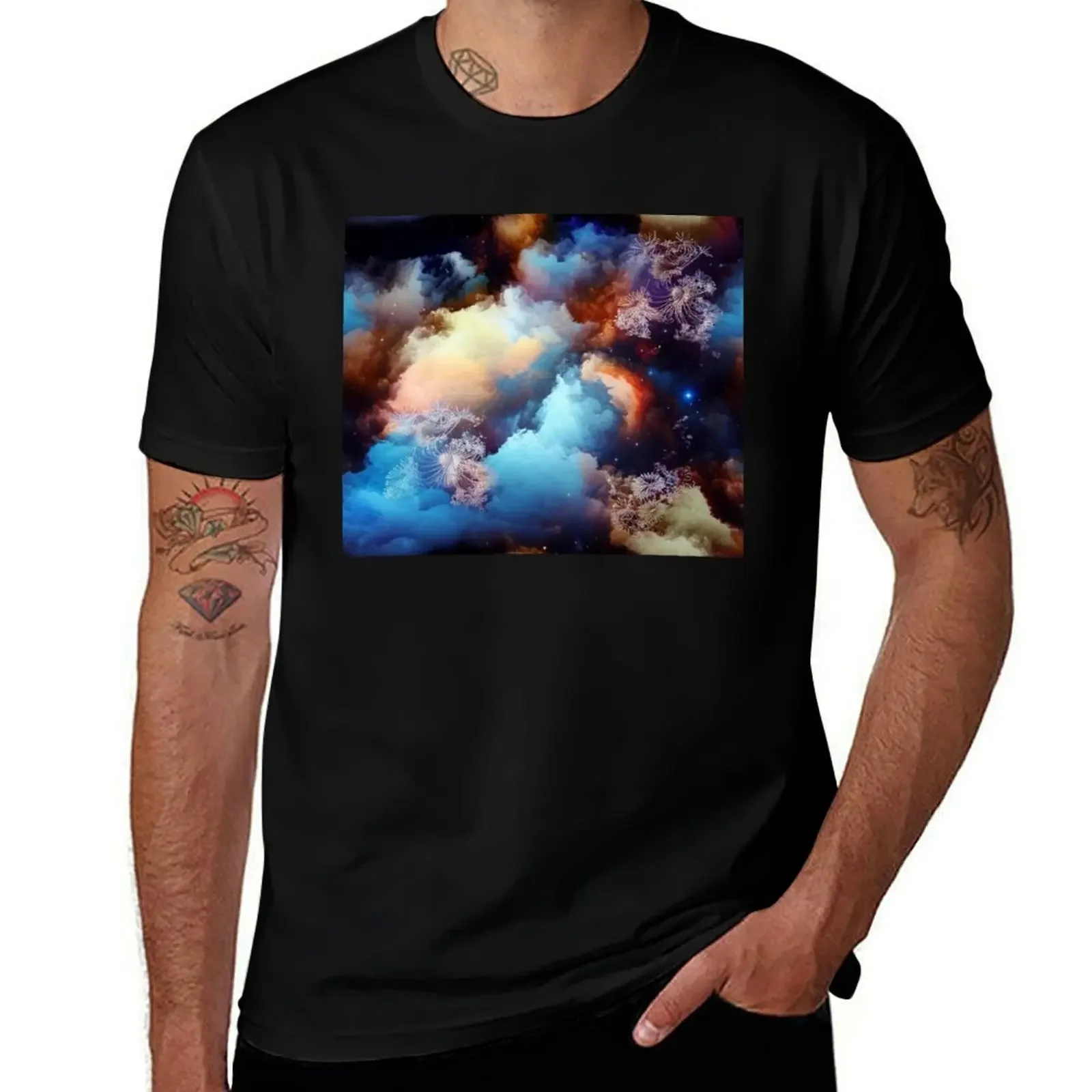 

Celestial Bloom Cloudscape T-Shirt heavyweights customizeds shirts graphic tees Men's t-shirt