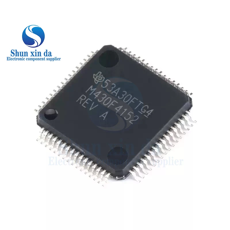 MSP430F4152IPMR MSP430F4152 M430F4152 LQFP-64 16-bit Microcontrollers - MCU 16B Ultra-Lo-Pwr 8KB Fl 512B RAM 10B ADC SMD IC