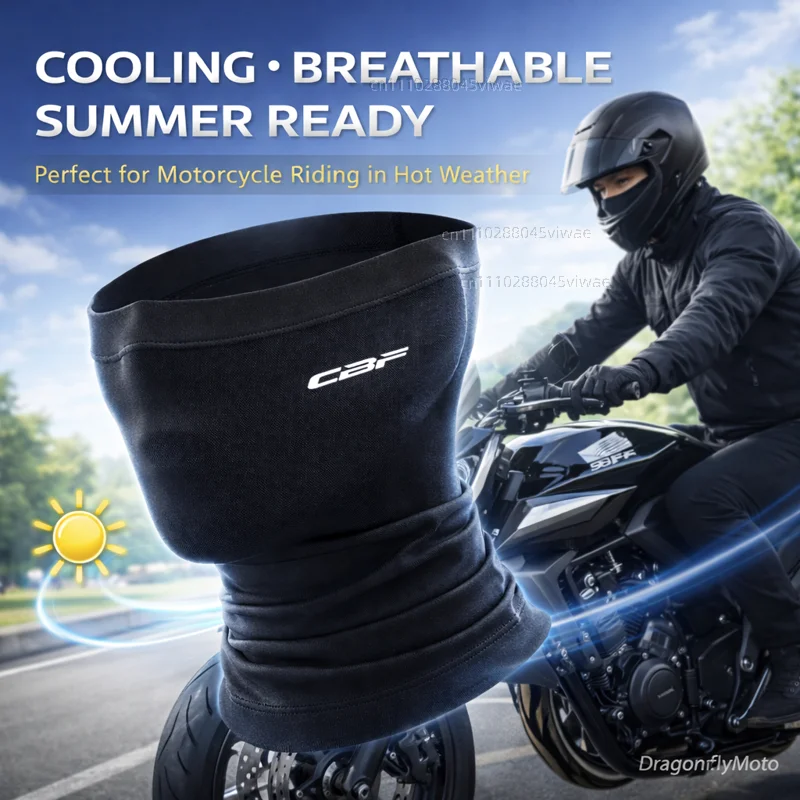 

For Honda CBF CBF125 CBF190R CBF500 CBF600 CBF1000 Custom Logo Motorcycle Mask Summer Breathable Neck Scarf UV Protection
