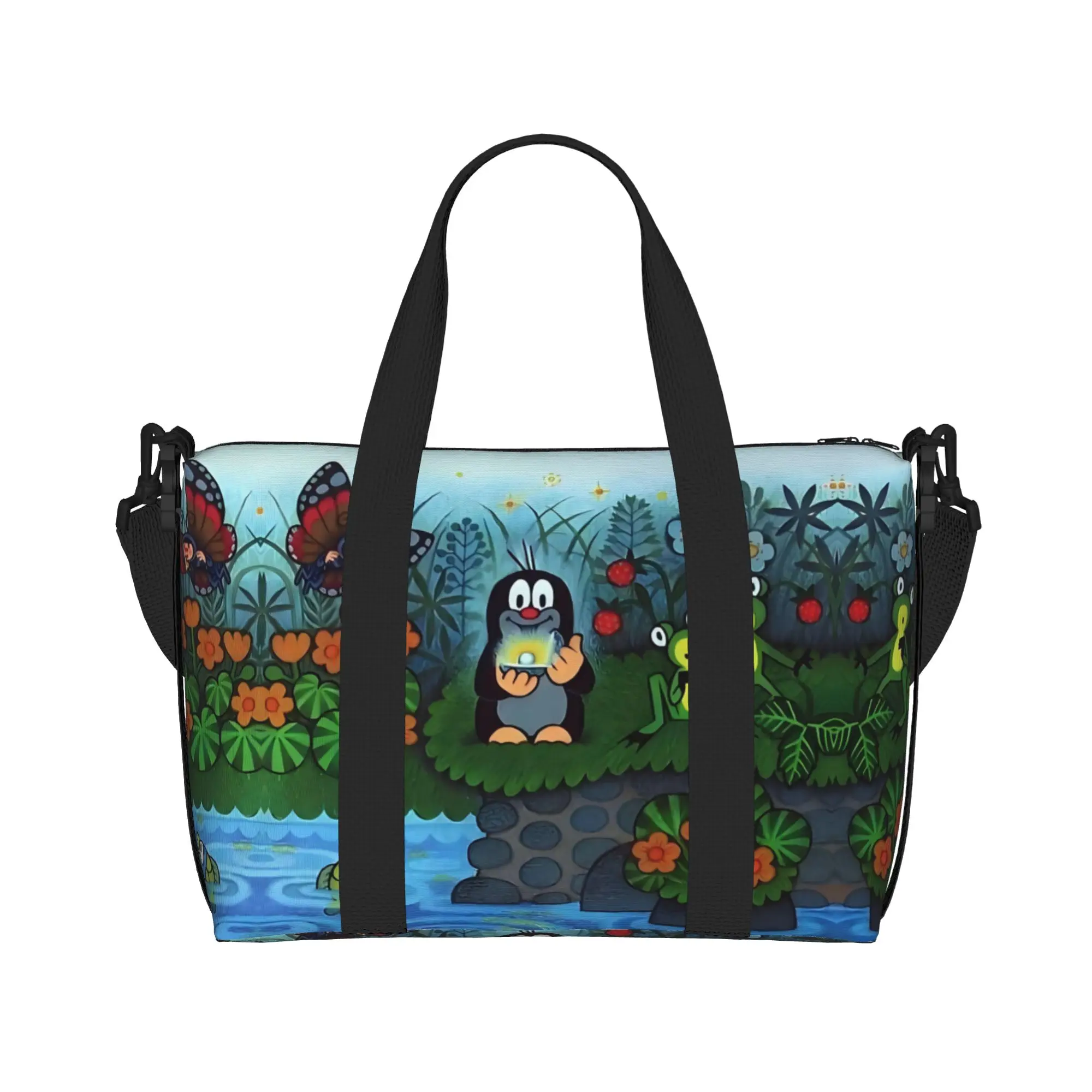 Custom Large Czech T-The L-Little M-Mole Krtek  Krtecek  Tote Bag for Women Cartoon Anima  Shopper Shoulder Gym Beach Travel Bag