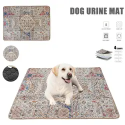 Pet Pee Pad Blanket Washable Urine Mat Ethnic Style Reusable Puppy Training Pads Sleeping Bed 4 Layers Absorbent Dogs Pee Mats