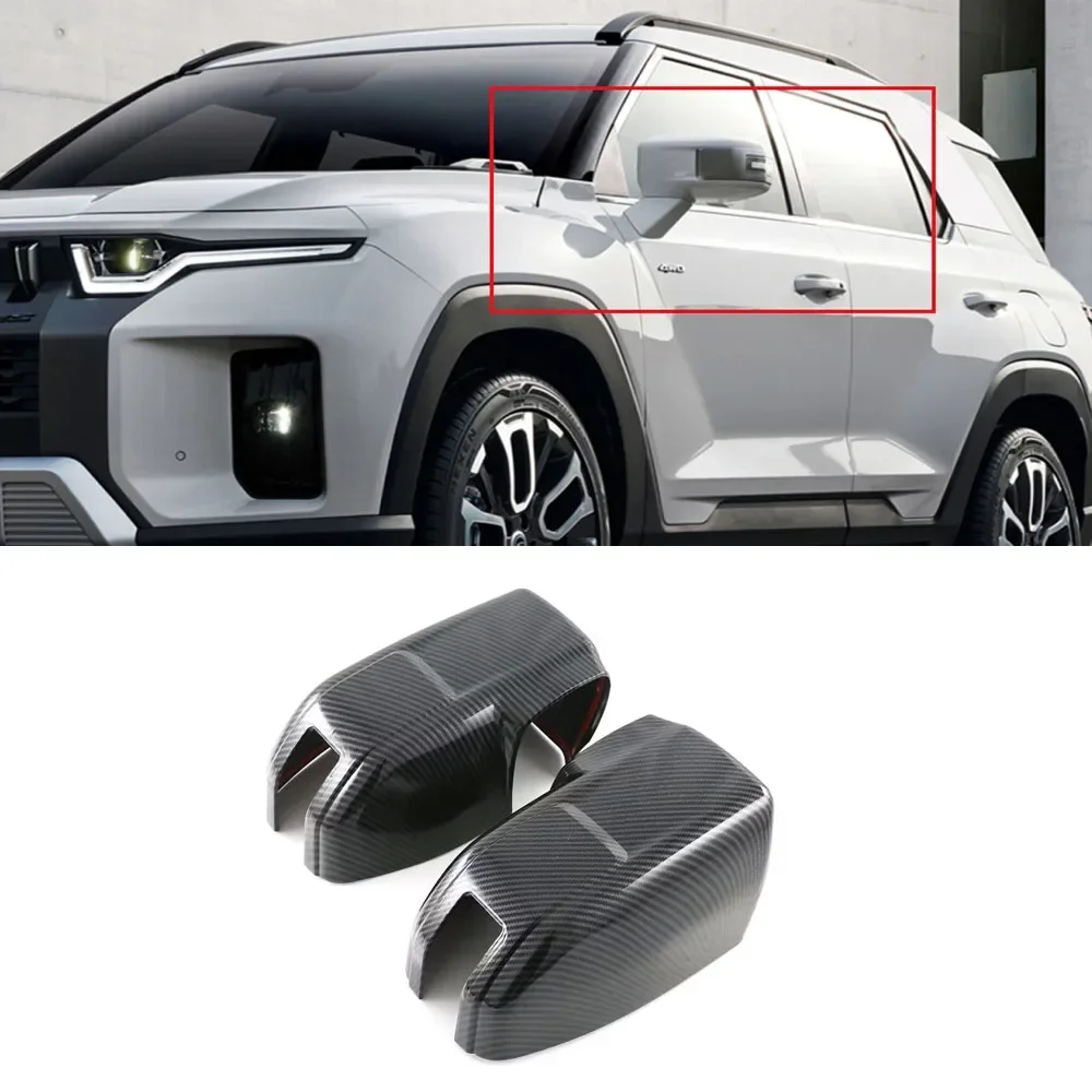 Para Ssangyong Torres 2022 2023 2024 ABS fibra de carbono estilo puerta espejo superposición cubierta de espejo retrovisor embellecedor accesorios de coche