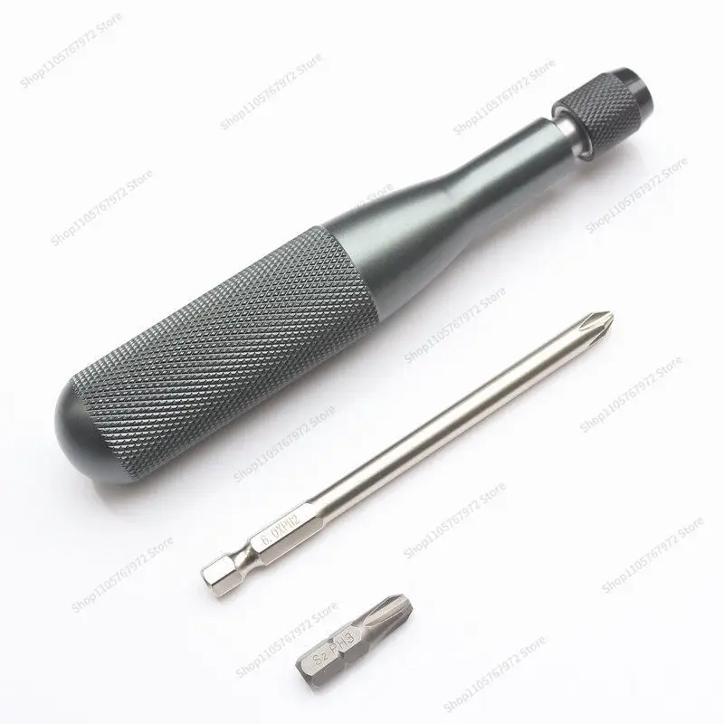 For 6.35Mm Self-locking Screwdriver Handle All Aluminum Alloy Solid Quick Release Plus Magnetic Suction Handle 1/4inch Batch