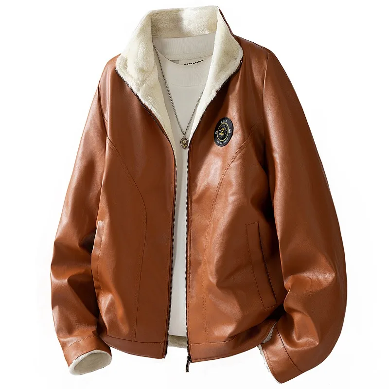 

Осенне-зимний флокированный мужской кардиган с воротником-стойкой и карманом на молнии, повседневная куртка, модный топ