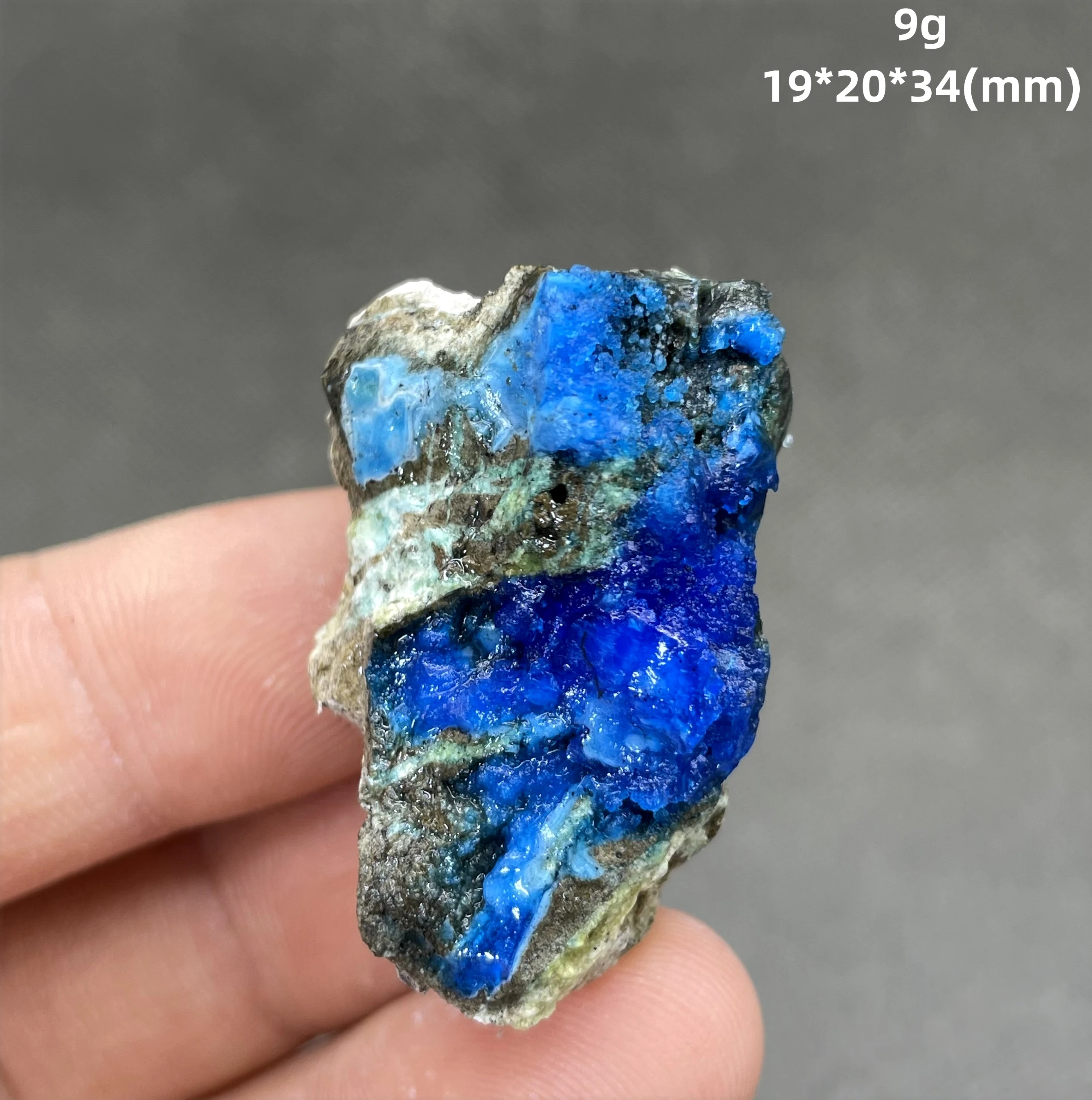 BEST! 100% natura big blue gibbsite mineral specimen stones and crystals healing crystals