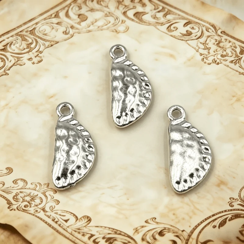 100 Stück antiksilberfarbene Knödel-Anhänger, 21 x 10 mm, für Armbänder, Ohrringe, Schmuckherstellung # 4997 – Detail 4