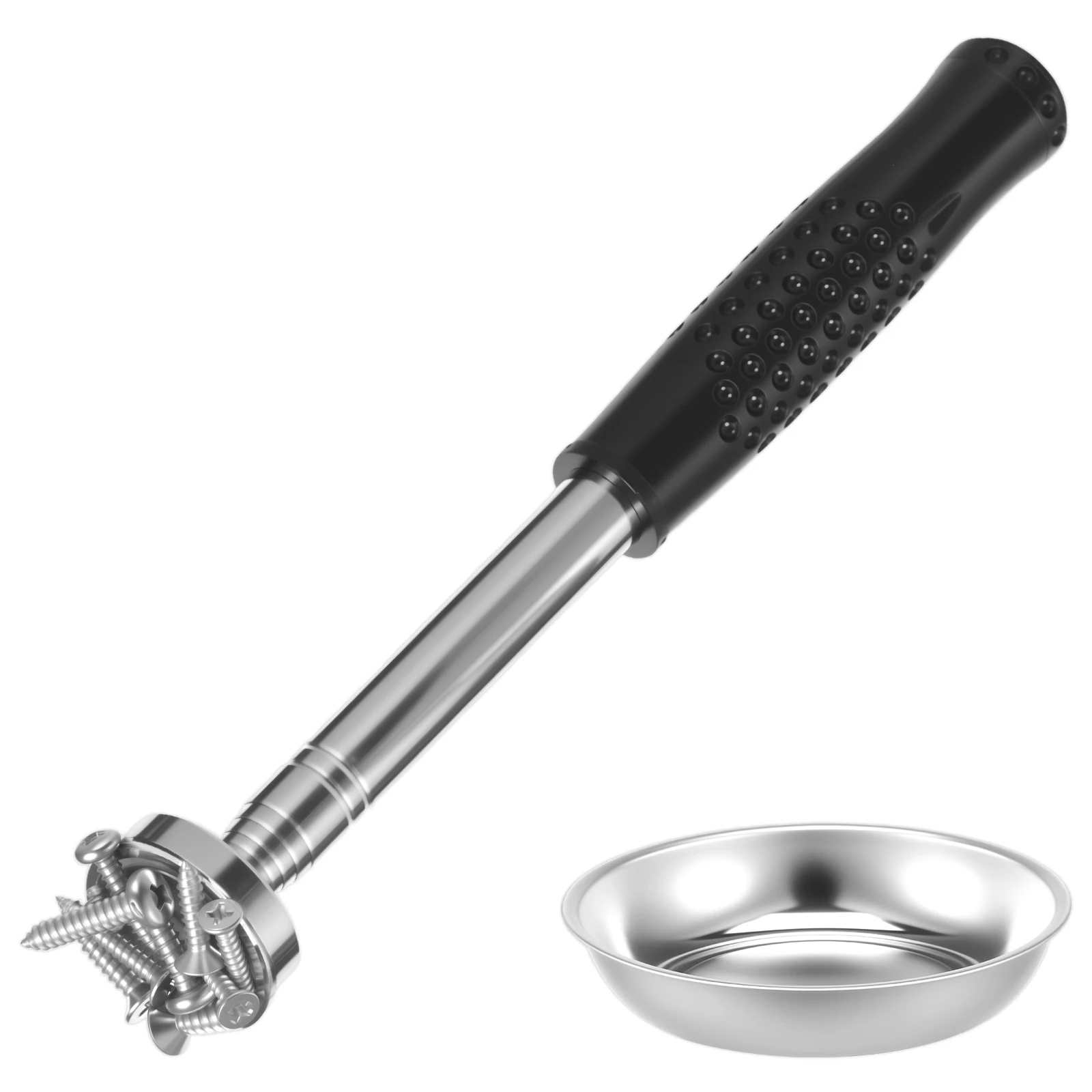 

Telescoping Magnetic Pickup Tool with 35lb Pull Force Stainless Steel Extendable Magnetic Grabber Tool with Parts Tray for Men