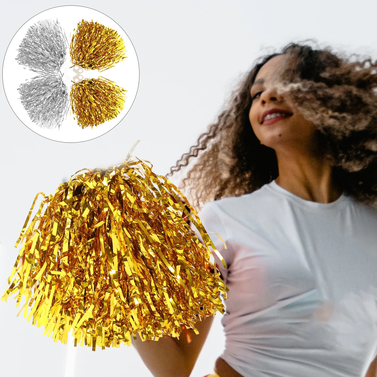 

4 Pcs Cheerleading Bouquet Pom Poms Pompoms Dance Stuff Accessories Cheerleader