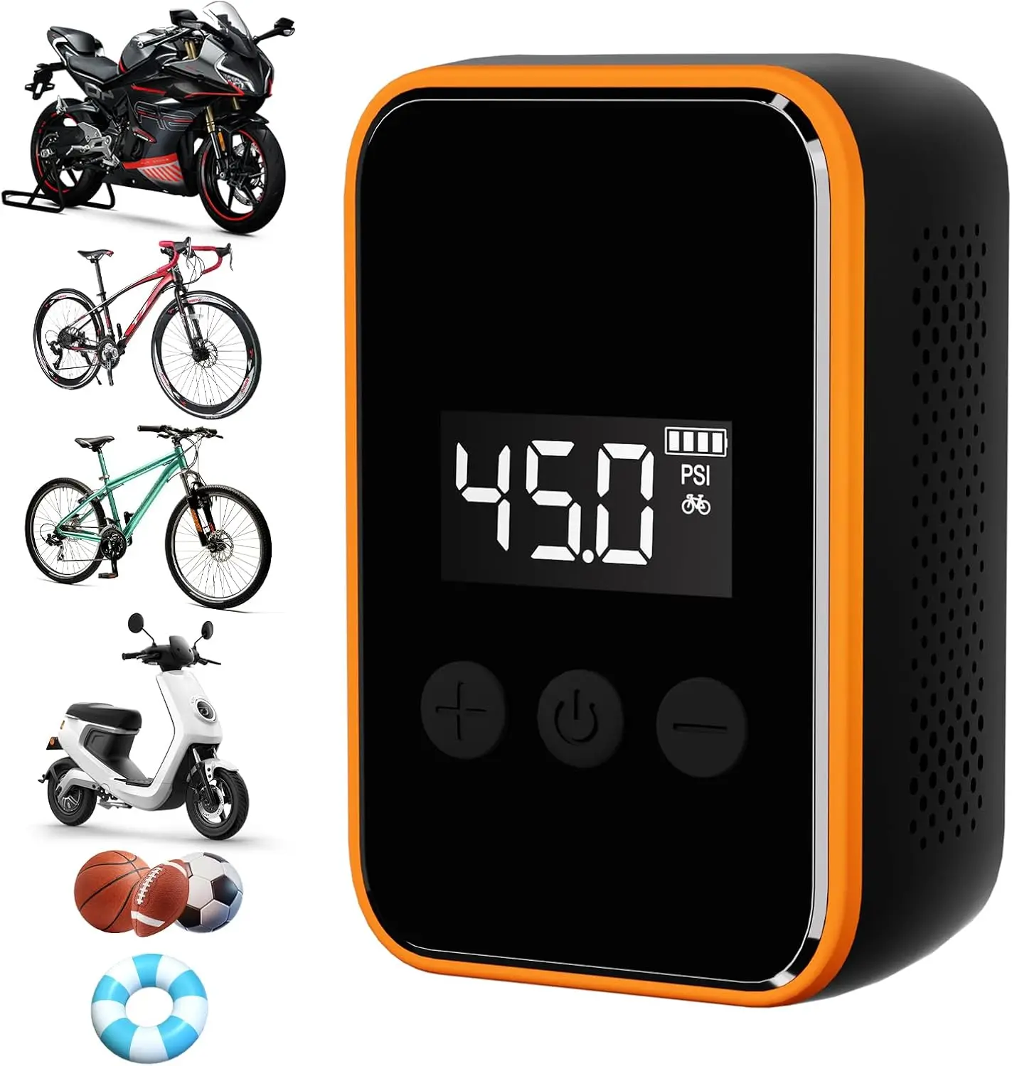 مضخة إطار دراجة كهربائية صغيرة، نفخ سريع 20 ثانية، 150 رطل لكل بوصة مربعة مع مقياس، مضخة هواء محمولة للدراجات الجبلية والطرق، دراجة نارية، Ba