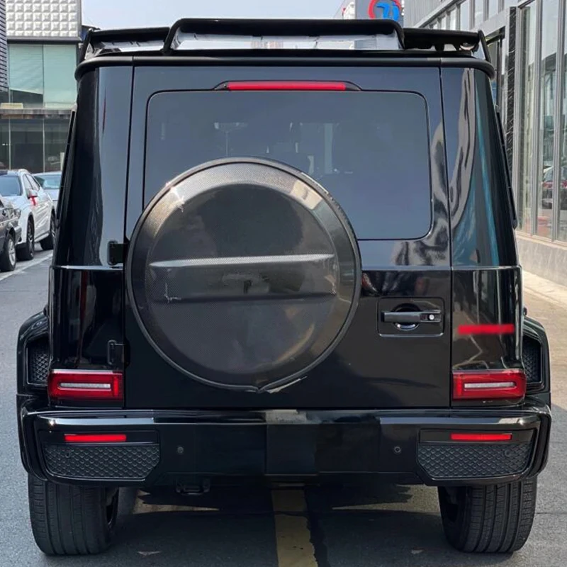 

High Quality 2019-2024 G Class Car Modification Spoiler Engine Hood Bodykit Tire Cover Carbon Fiber