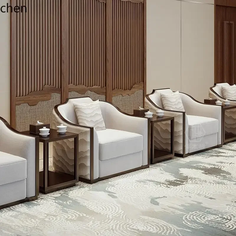 

combination meeting room high-end all solid wood VIP lobby business negotiation single seat
