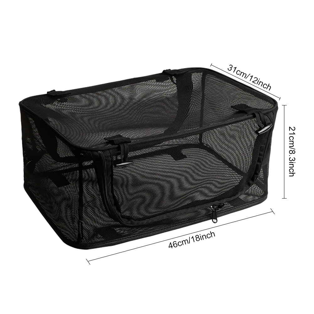 Tableware Storage Net Box Multi-Purpose Folding Table Storage Box Portable Foldable Mesh Basket Organizer for Outdoor Camping