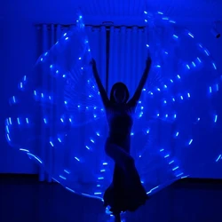 Belly Dance Isis Wing,LED Angel Wings for Women,Halloween Christmas Light Up Stage Wear Rave Performance Props