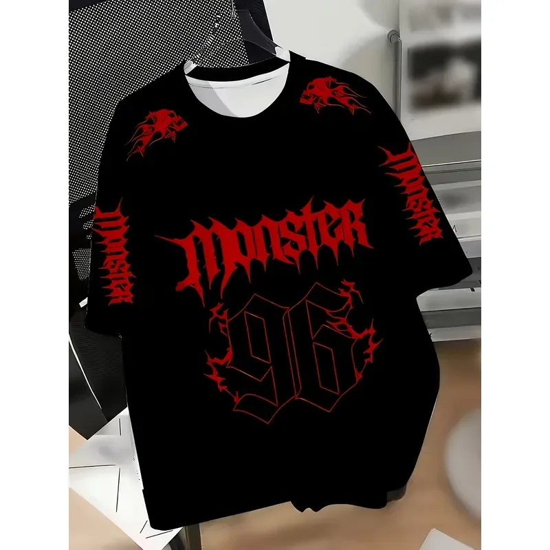 Men Gothic T Shirt Flame Skull Print Tee 2026 Trendy Casual Top for Friends Gathering Daily Leisure Outdoor Sports Fashion