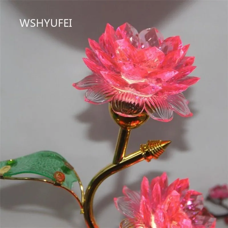 Lotus Lantern Colorful Lotus Lantern LED Household Buddha Offering Lamp Changming Guanyin Lamp Buddhist Ornaments Decorations