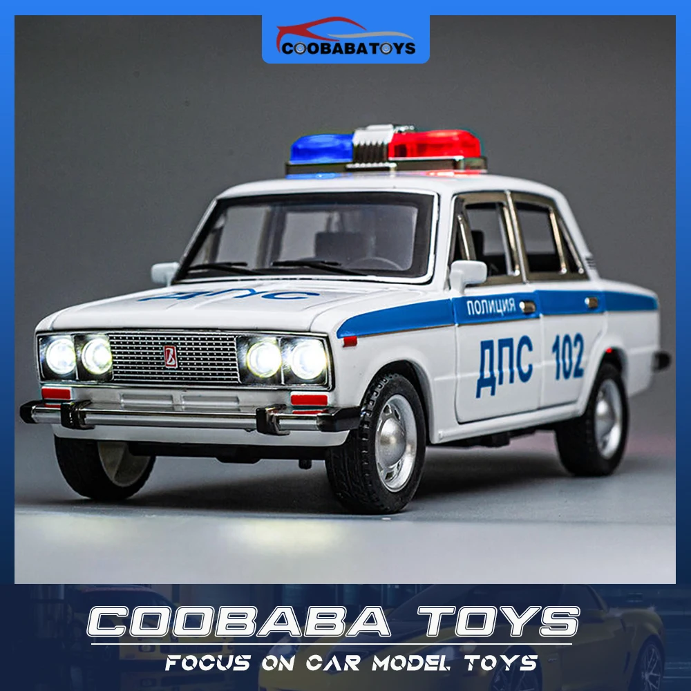 

Scale 1/24 LADA 2106 Police Car Metal Diecast Alloy Toy Car Model Trucks For Boys Children Kids Toys Vehicles Hobbies Collection