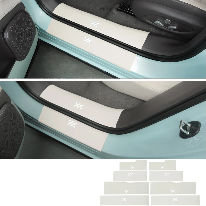 For IM Motors MG IM6 LS6 2023-2026 Leather Threshold Strips Welcome Step Protection Tape Automobile Modification Supplies