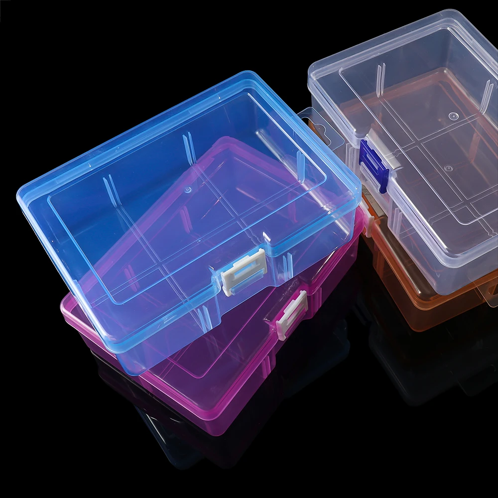 

1pcs Transparent Plastic Storage Boxes For Jewelry Hardware Accessories Small Items for DIY Jewelry Beads Crafts Container Box