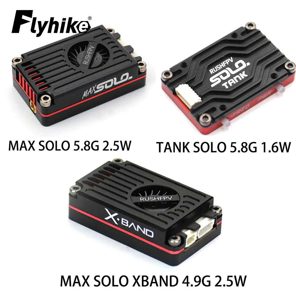 

RUSH TANK MAX SOLO 5.8GHz 2.5W / Solo Tank 5.8G 1.6W / MAX SOLO XBAND 4.9G 2.5W High Power 48CH VTX Video Transmitter