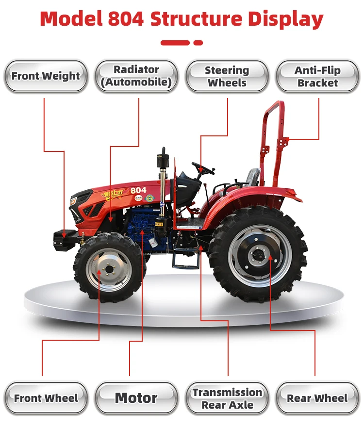 1400 kg Top-Rated Tractor Agriculture Walking Tractor Mini Tractor Price for Sale