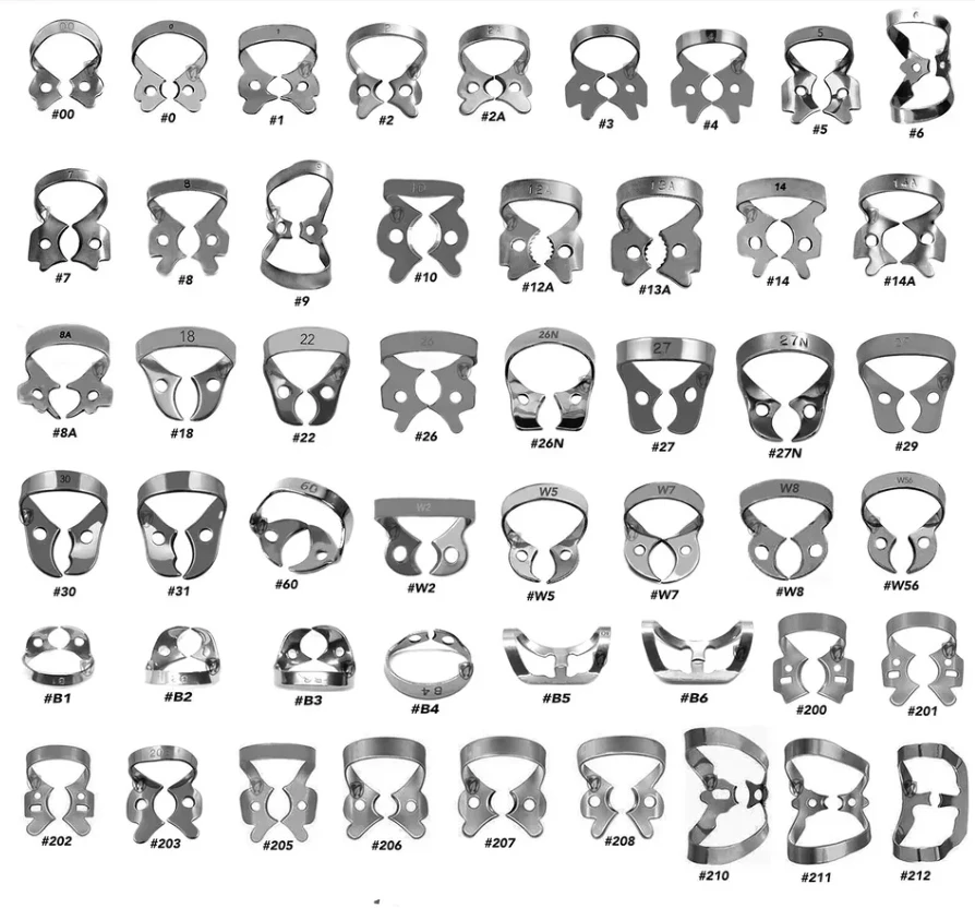 1Pc Dental Kofferdam Klemmen Endodontie Restaurative Barriere Clips Edelstahl Rahmen Halter für Backenzähne Zahnarzt Material – Detail 3