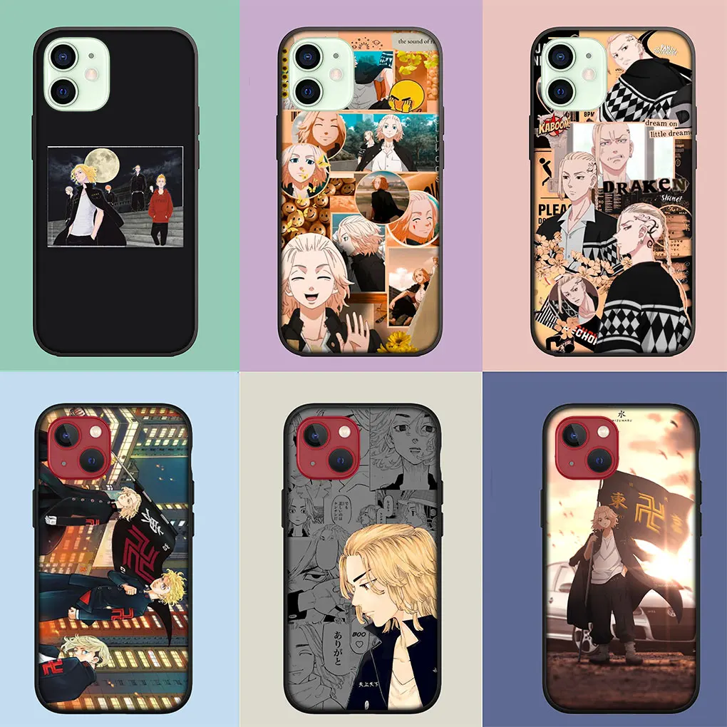 Tokyo revengers Mikey Naoto Hinata Soft Casing for iPhone 14 13 12 Mini 11 Pro XS Max X XR 6 7 6S 8 Plus + SE Phone Cover Case