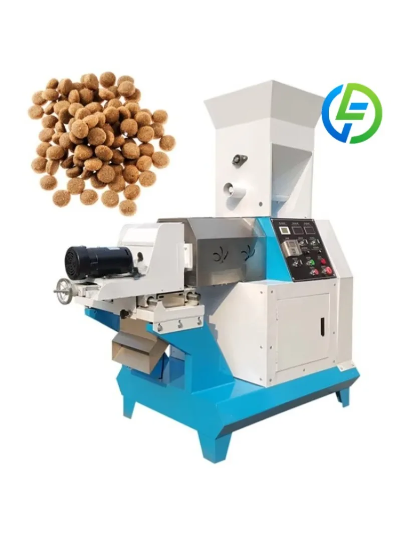 Customize Hot Sale Automatic Commercial Factory Price 150kg/h Dog Cat Rabbit Cattle Fish Kibble Extruder Machine