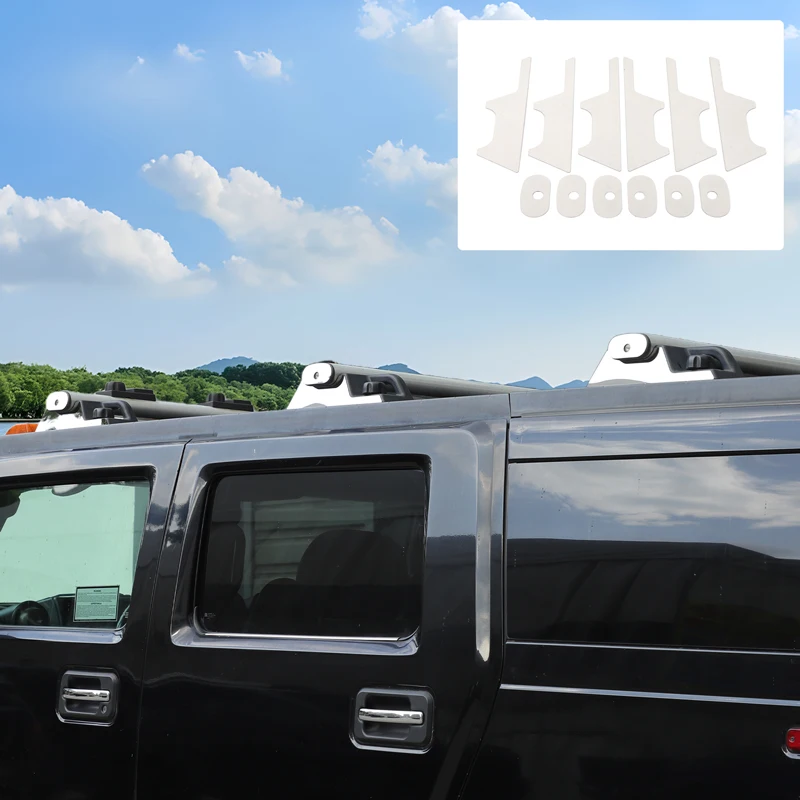 

Для Hummer H2 2003-2009 декоративные наклейки на багажник, багажник на крышу, декоративные блестки, автозапчасти, блестящая нержавеющая сталь, 12 шт.