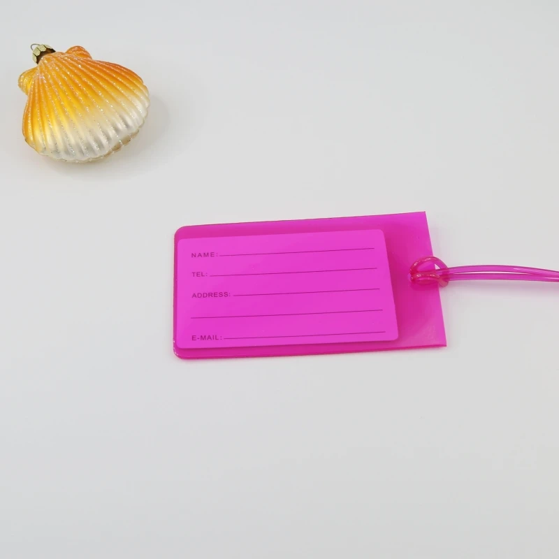 10PCS Weiche Pvc Reise Gepäck Tag Flugzeug Farbe Silikon Großhandel Koffer Label Zubehör Tasche Name Air Tag Karte Hülse – Detail 5