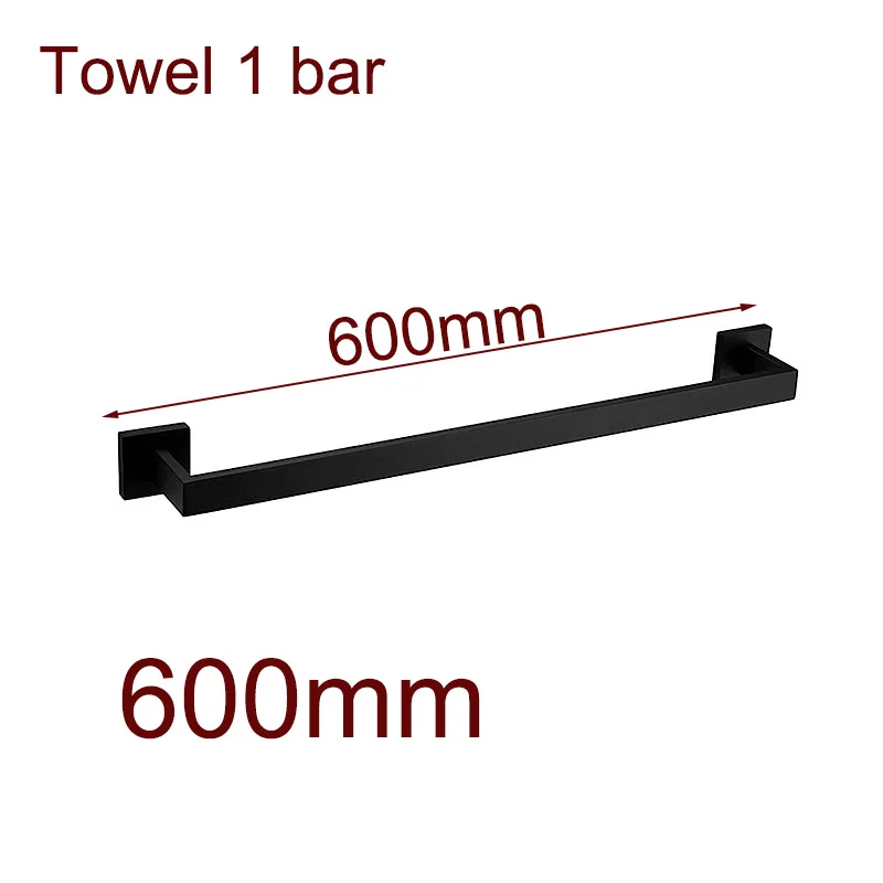 Sekova Zwart 304 Rvs Handdoekenrek Toiletborstel Papier Houder Zeepdispenser Handdoek Bar Haak Badkamer Hardware