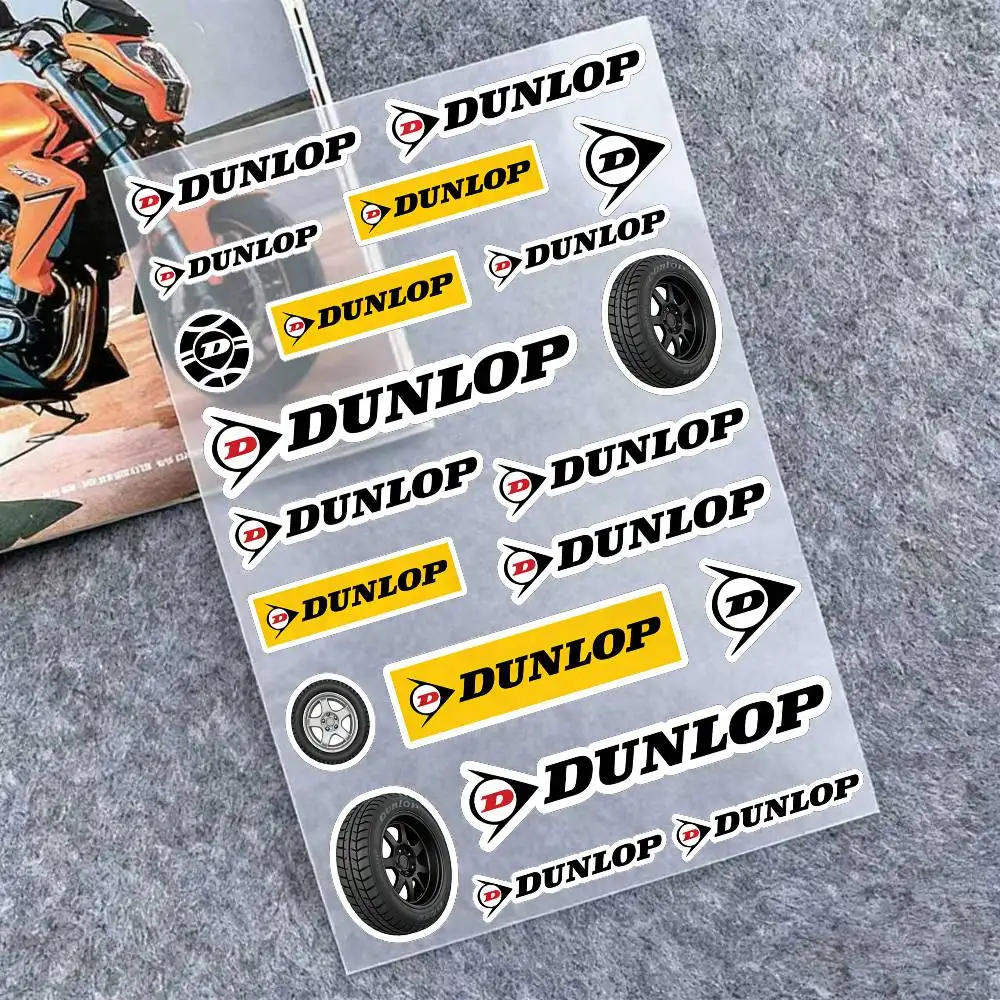 

Светоотражающие наклейки DUNLOP для мотоциклов, водонепроницаемые виниловые наклейки для мотоциклетных шлемов, топливных баков и велосипедов