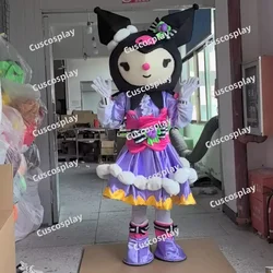 Kuromi Mascot Melody Pink Suit  Purple Mascot Costume Fancy Dress Clothing Halloween Party Carnival Events