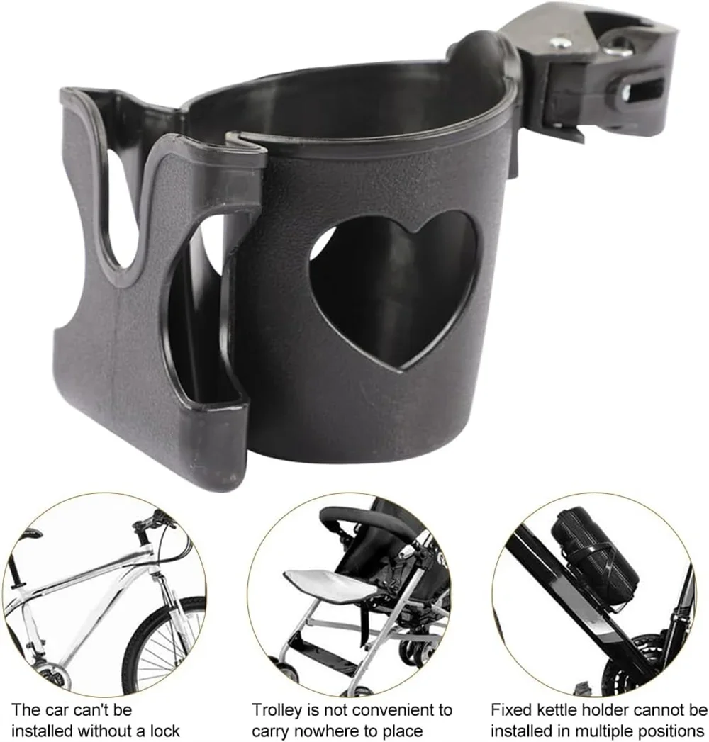 Stroller Cup Holder Phone Holder 2-in-1 Stroller Phone Milk Bottle Holder For Pram Pushchair Wheelchair Accessories