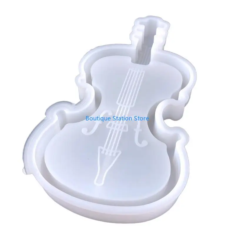 Y55F Fish/Violin Shaped Storage Box Silicone Mold Organiser Tray Resin Mould Fashion Jewelry Plate Handmade Craft Epoxy Molds