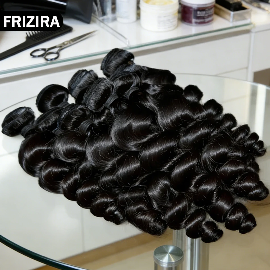 26 28 30 32 بوصة الجسم موجة 1/3/4 حزم البرازيلي ريمي 100% غير المجهزة الشعر البشري متموجة مزدوجة تعادل حزم نسج ملحقات #1