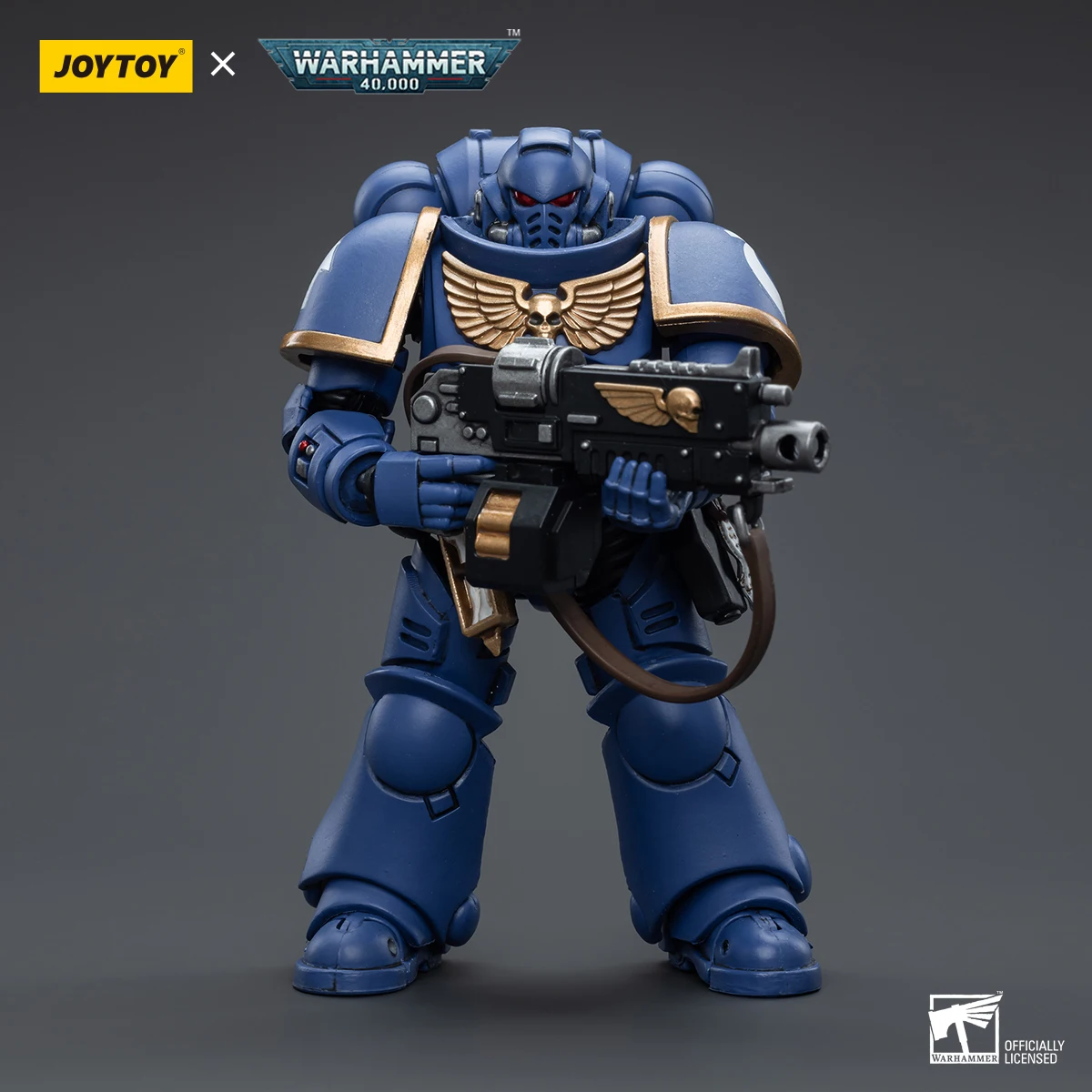 JOYTOY Warhammer 40K Actionfigur Ultramarines Intercessor 1/18 Anime Militärmodell Spielzeug