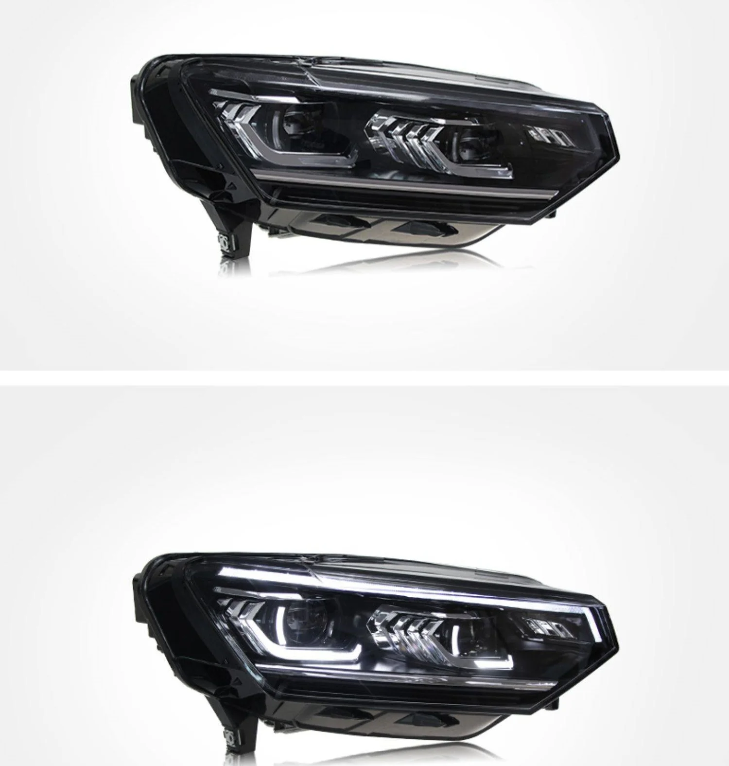 for the 19-22 Volkswagen Tiguan Headlight Assembly Modifying Daytime Running Lights Flow Turn signal Dual Lens