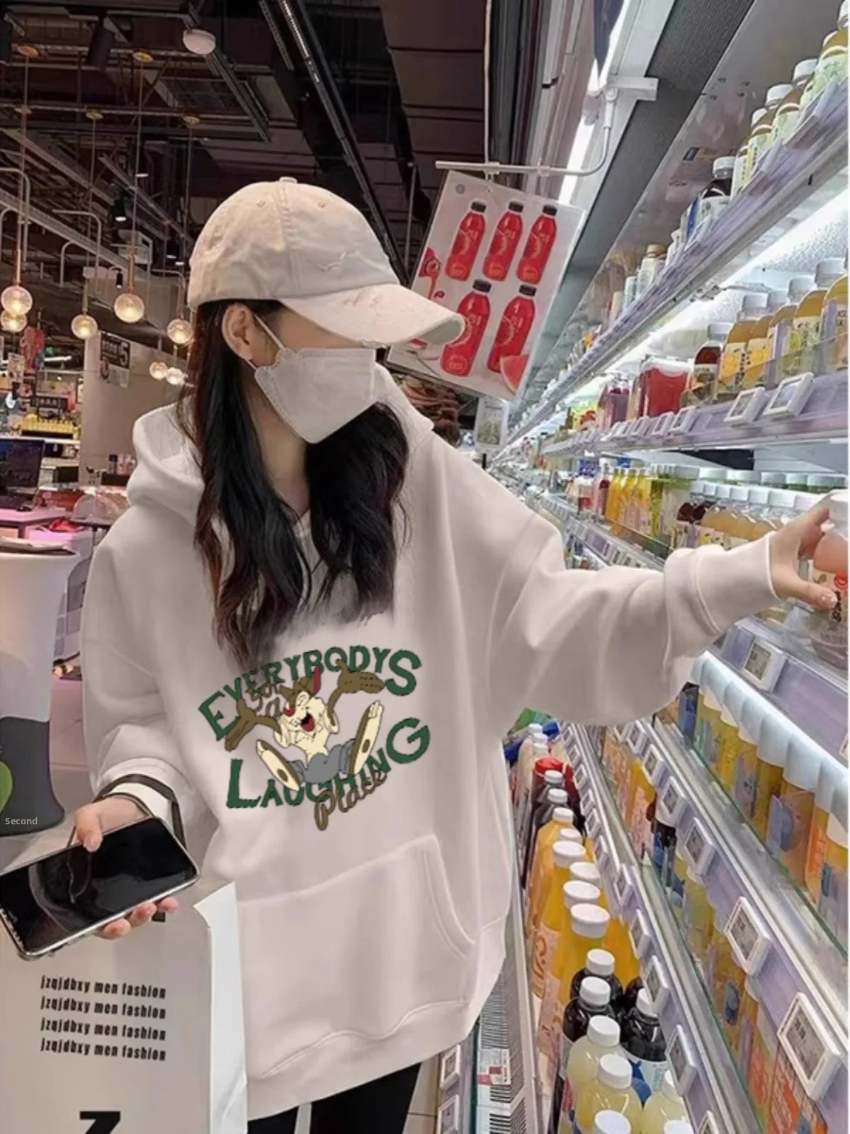 

Красная женская толстовка оверсайз с капюшоном, на флисовой подкладке, осенне-зимняя новинка, повседневная уличная одежда