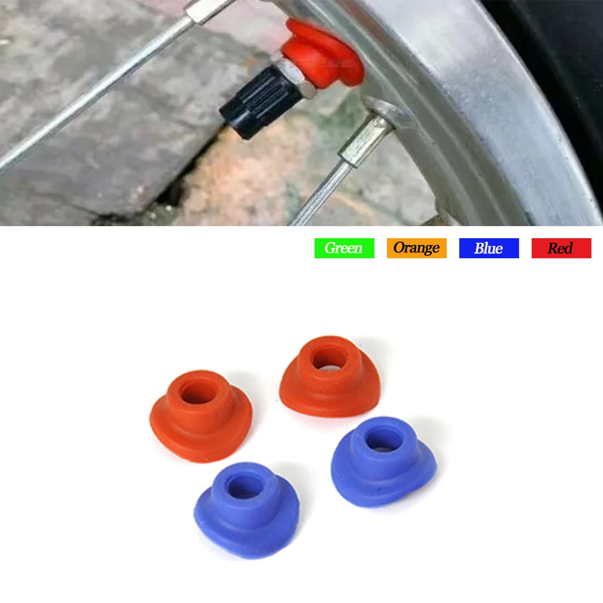 

Motorcycle Silicone Air Valve Dust Mud Guards Mouth Washers Seal Gasket For ATV UTV Dirt Bike Suzuki Yamaha Honda KTM Universal