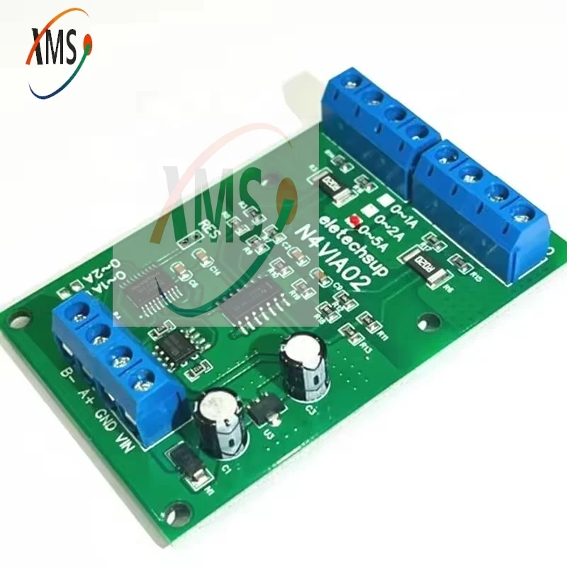 N4VIA02 DC 8-25V 3 IN 1 RS485 0-30V Voltage 0-5A Current Modbus RTU Current Voltage Meters Board signal measurement Collection