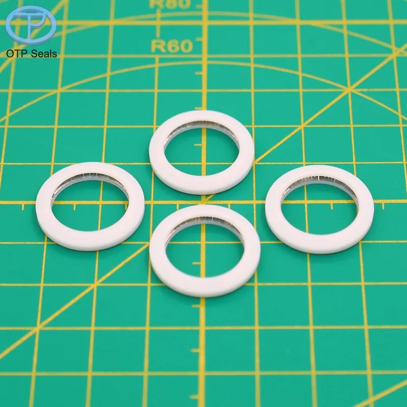 

End face spring inner seal PTFE seals polytetrafluoroethylene V-spring stainless steels Non-standard Shaped parts Customized otp