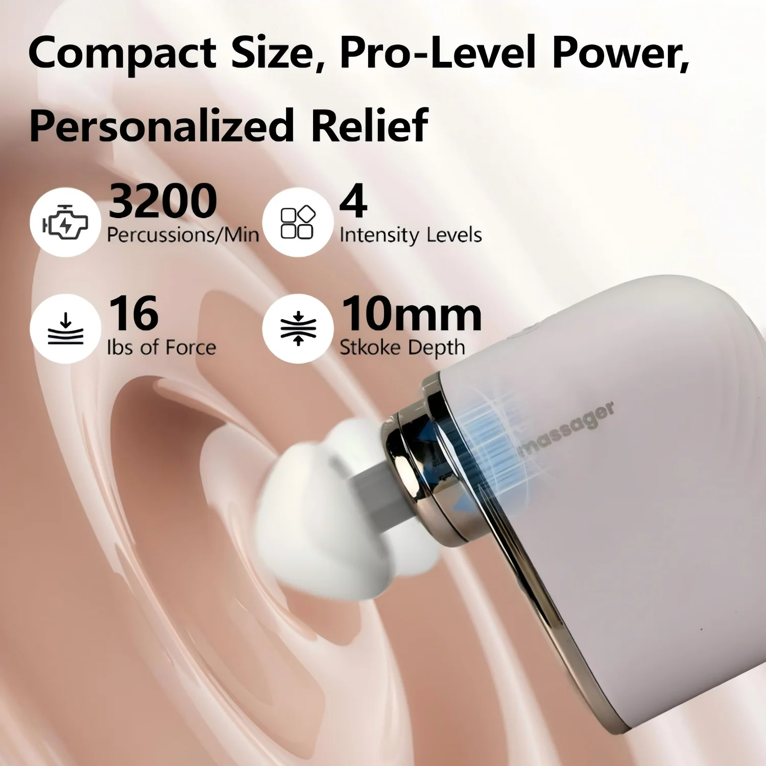 Mini Massage Gun 3 in 1 Portable Deep Tissue Massage Gun Quiet Percussion Muscle Massager Body Relax Tool for Gym Office Travel