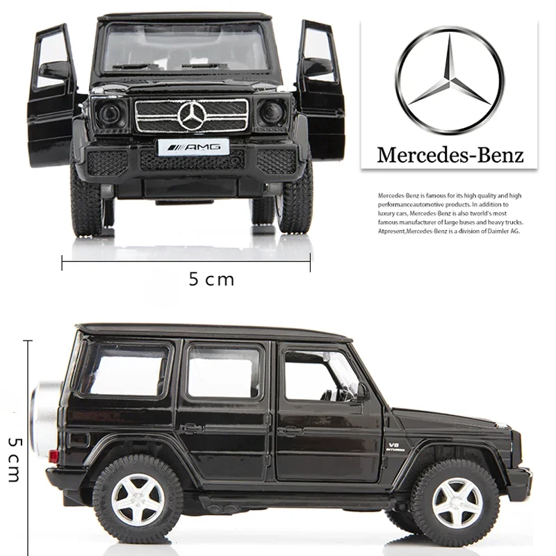 Simulation 1/36 Scale Benz G63 Off Road Vehicle Model Alloy Diecast Children Boy Car Toy Gift Collection Miniature Voiture